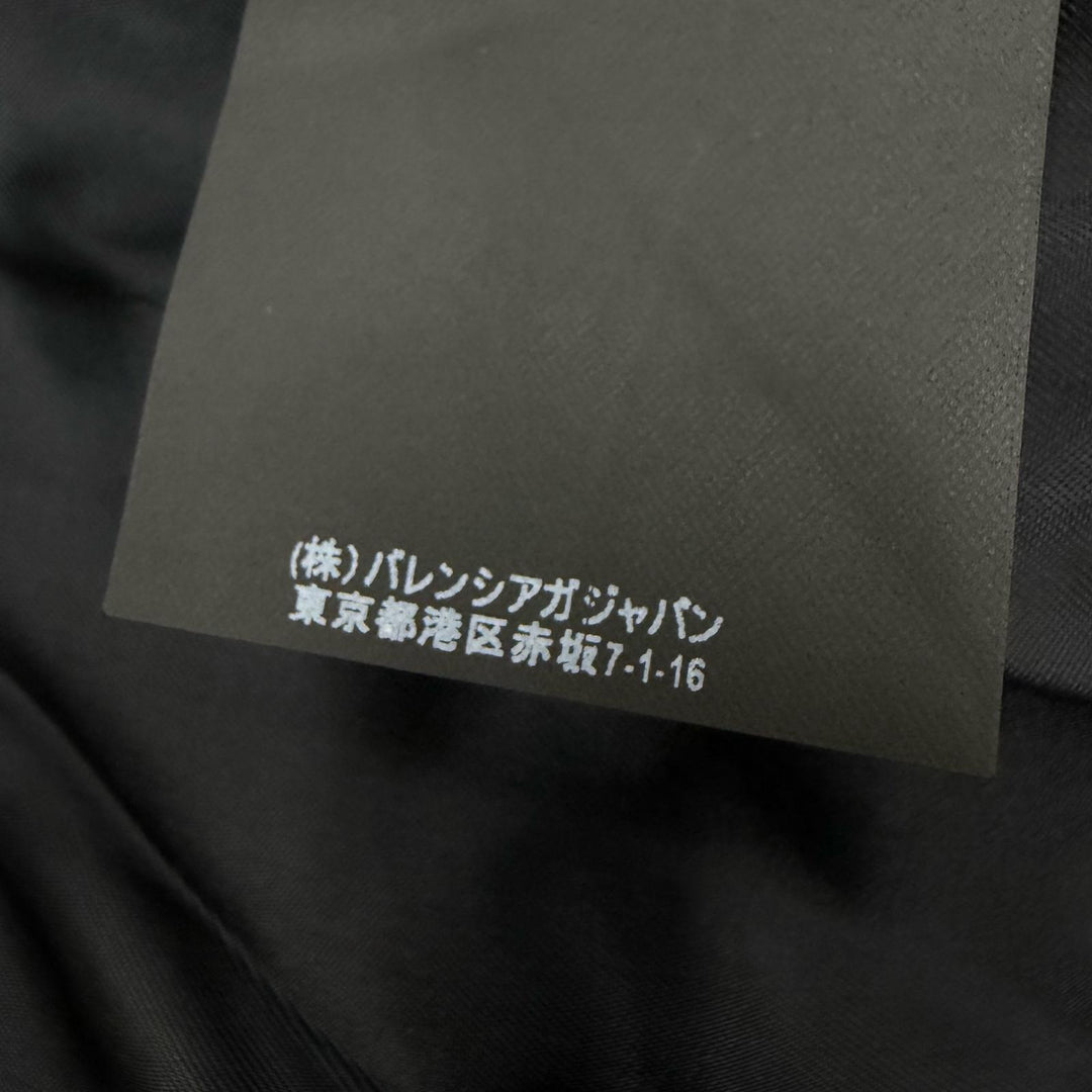 Excellent BALENCIAGA coat Kering Padded Raincoat black polyester mens 46 486299