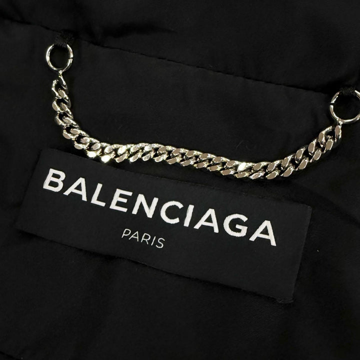 Excellent BALENCIAGA coat Kering Padded Raincoat black polyester mens 46 486299