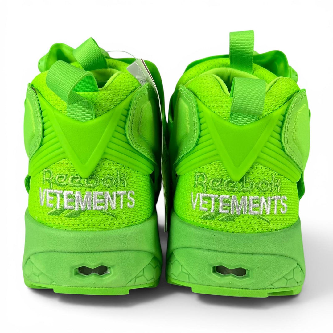 Pristine VETEMENTS Reebok sneakers Insta Pump Fury Neon green mens 28.5 CN8496