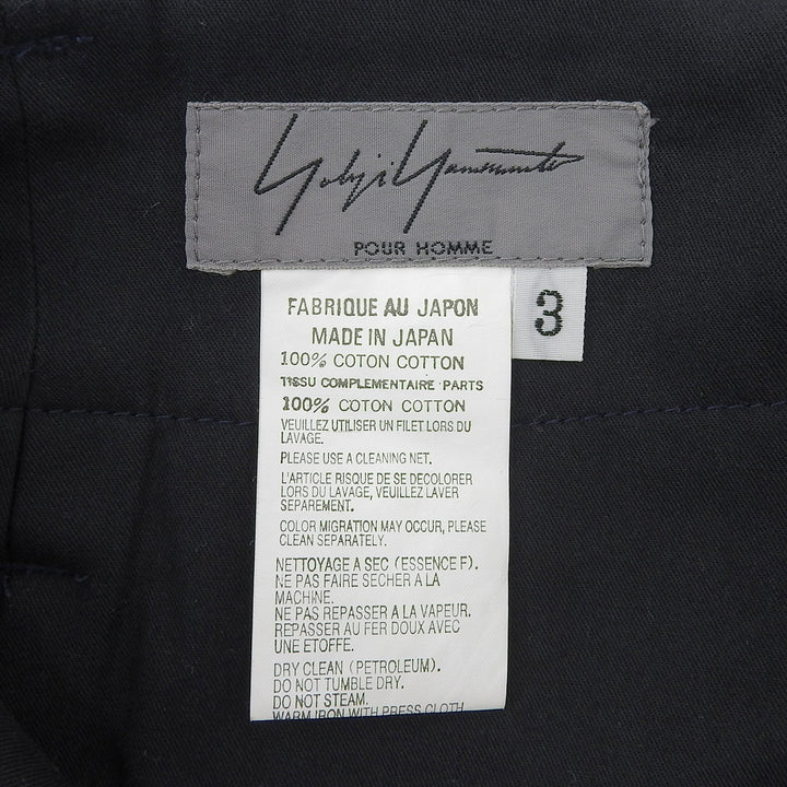 Great Yohji Yamamoto Pants cargo pants Navy cotton mens 3 HM-P18-088