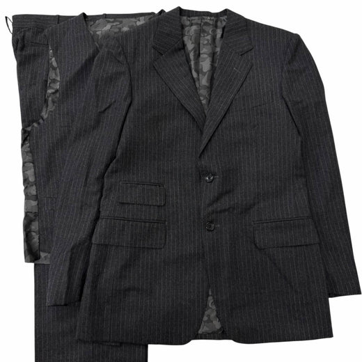 Excellent Mr BATHING APE suit Striped, camouflage-lined, three-piece suit