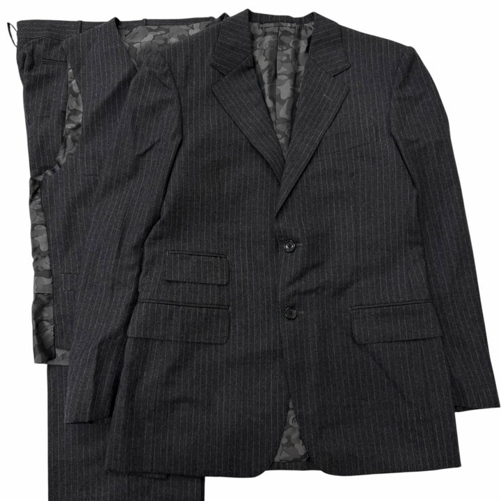 Excellent Mr BATHING APE suit Striped, camouflage-lined, three-piece suit