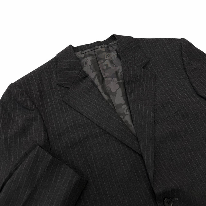 Excellent Mr BATHING APE suit Striped, camouflage-lined, three-piece suit