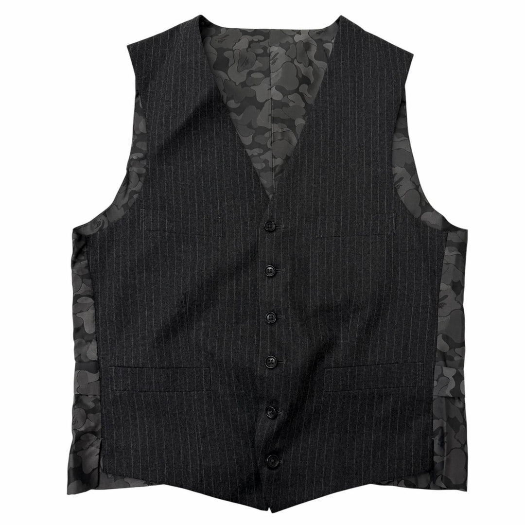 Excellent Mr BATHING APE suit Striped, camouflage-lined, three-piece suit