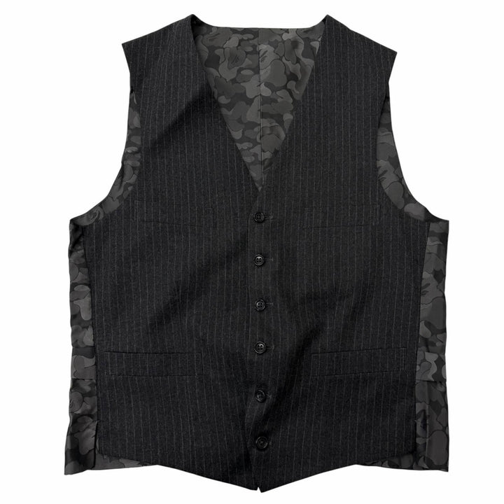 Excellent Mr BATHING APE suit Striped, camouflage-lined, three-piece suit