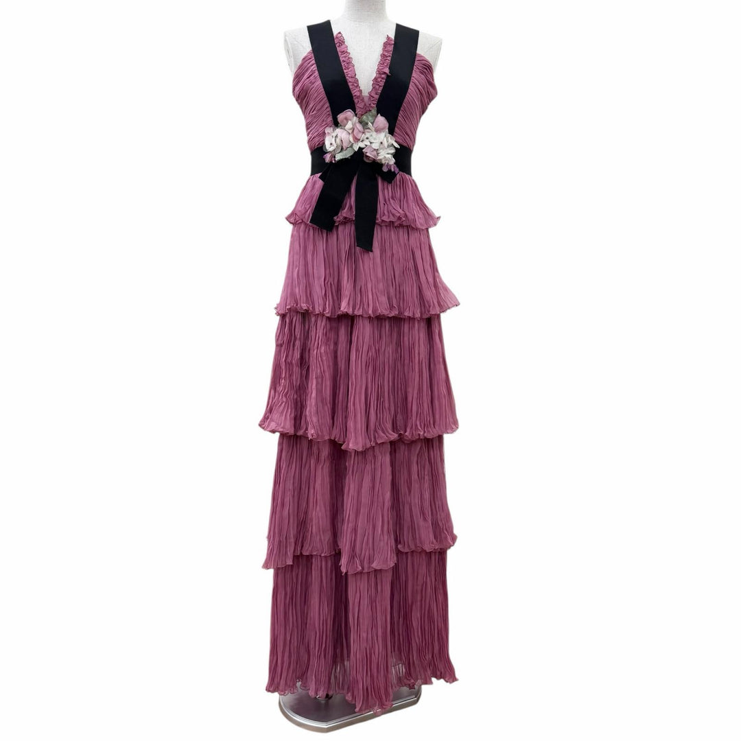 Excellent GUCCI dress Rosie Huntington-Whiteley and Shiina Ringo silk 34 407152