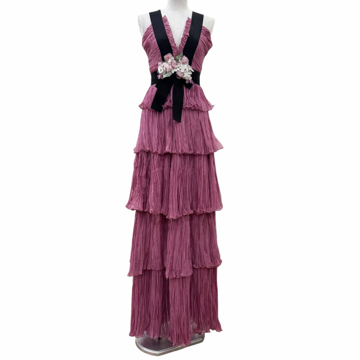 Excellent GUCCI dress Rosie Huntington-Whiteley and Shiina Ringo silk 34 407152