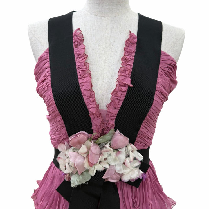 Excellent GUCCI dress Rosie Huntington-Whiteley and Shiina Ringo silk 34 407152