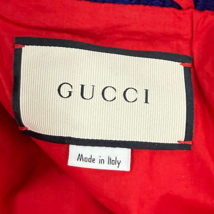 Excellent GUCCI Bomber jacket Logo Zip Metalic Sheep leather 36 481483