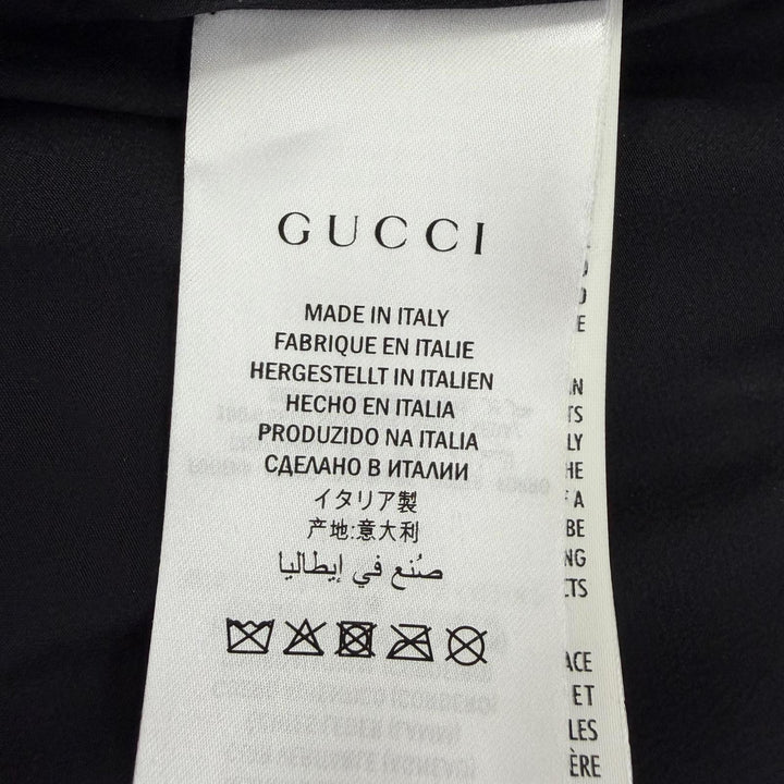Excellent GUCCI Pleated skirt Lamb leather long length Metallic pink 36 433932
