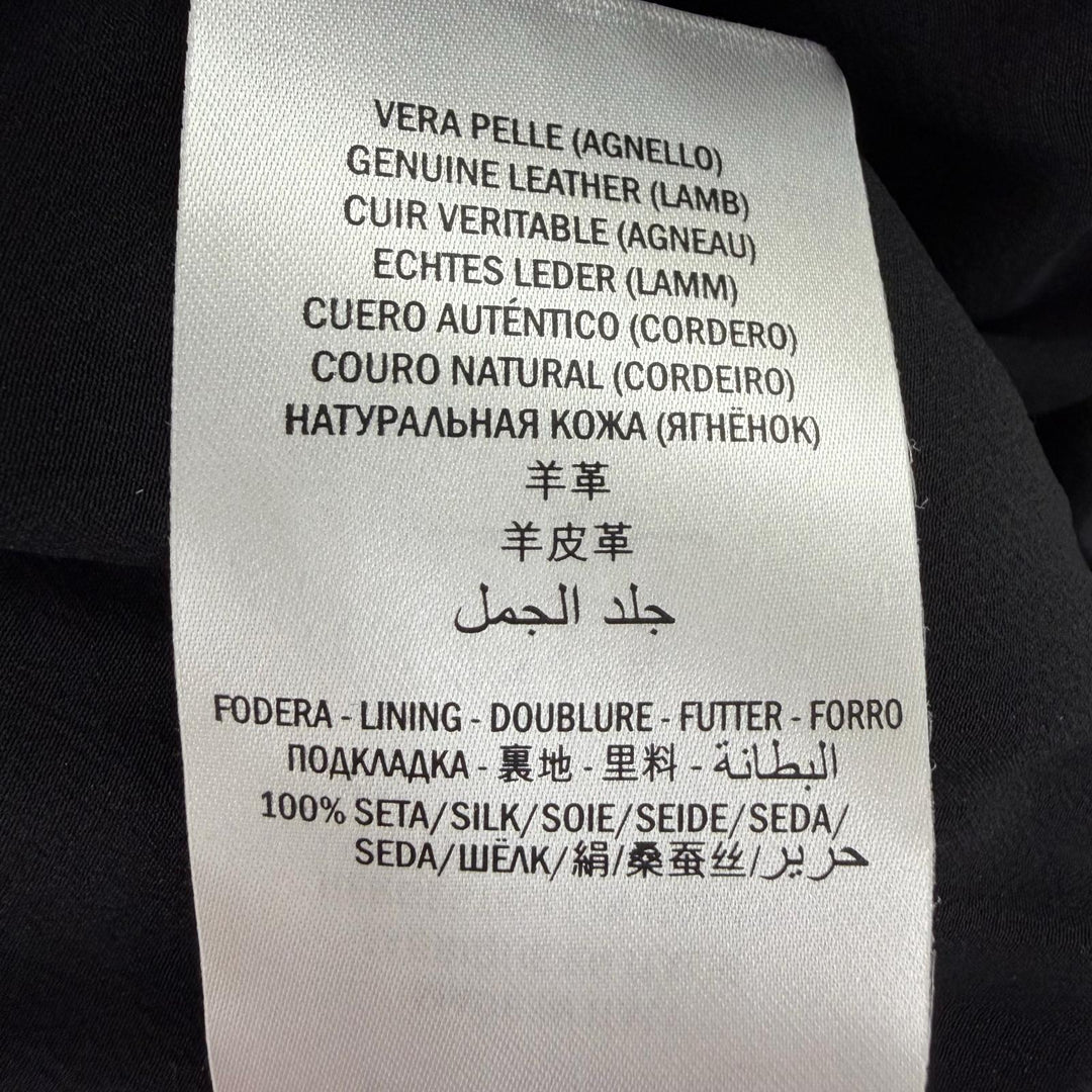 Excellent GUCCI Pleated skirt Lamb leather long length Metallic pink 36 433932