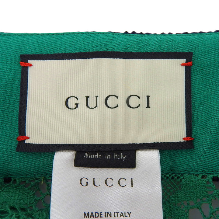Excellent GUCCI skirt All-lace Sherry Line green cotton Women 36 415312