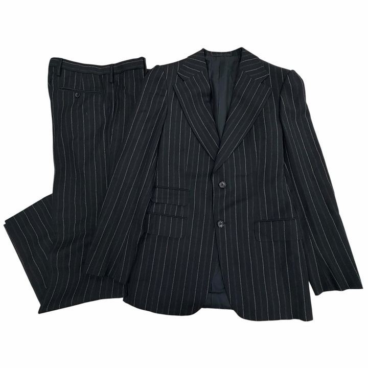 Excellent GUCCI two-piece set black wool mens 46 115368