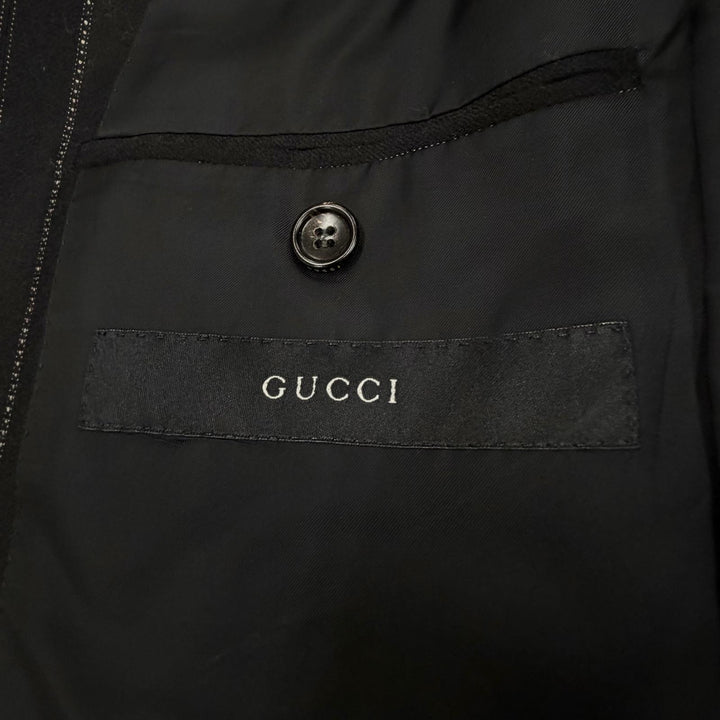 Excellent GUCCI two-piece set black wool mens 46 115368