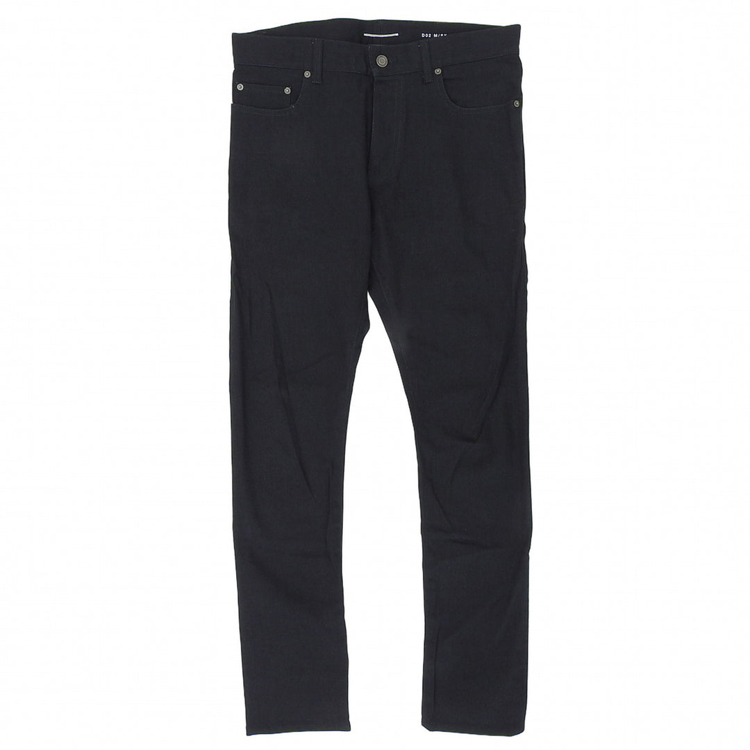 Great SAINT LAURENT PARIS Pants Logo Button Skinny Jeans black mens 33 315401