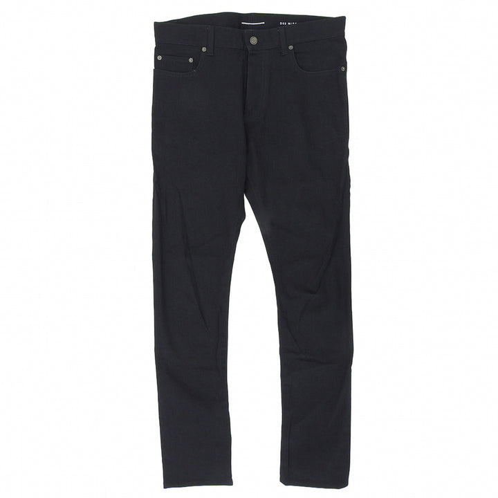 Great SAINT LAURENT PARIS Pants Logo Button Skinny Jeans black mens 33 315401