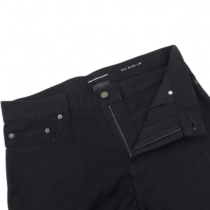 Great SAINT LAURENT PARIS Pants Logo Button Skinny Jeans black mens 33 315401