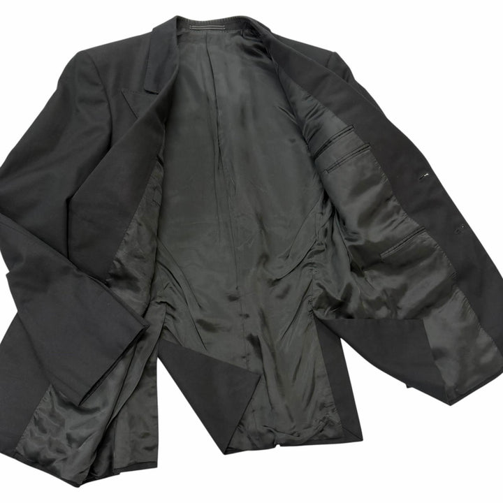 Great GUCCI suit Tom Ford era single-breasted peaked lapel jacket black