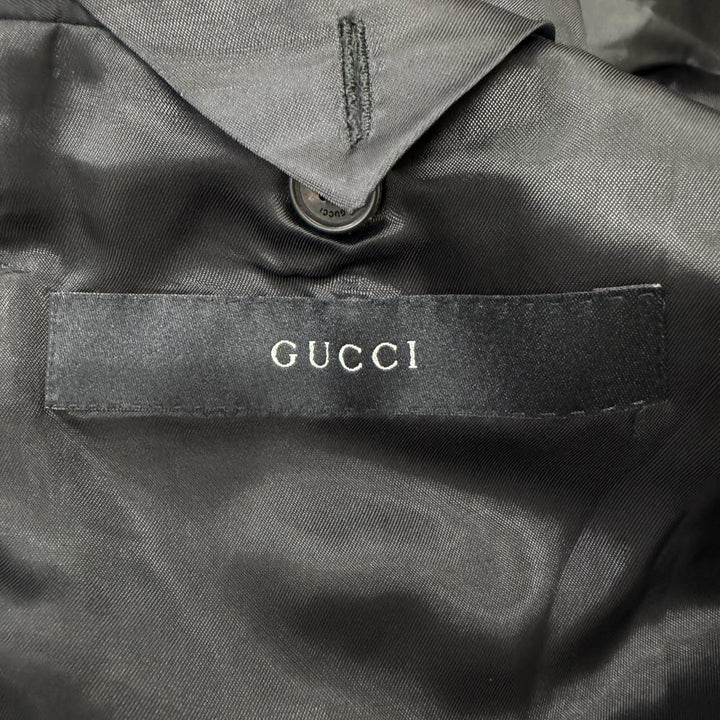 Great GUCCI suit Tom Ford era single-breasted peaked lapel jacket black