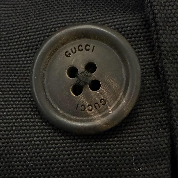 Great GUCCI suit Tom Ford era single-breasted peaked lapel jacket black