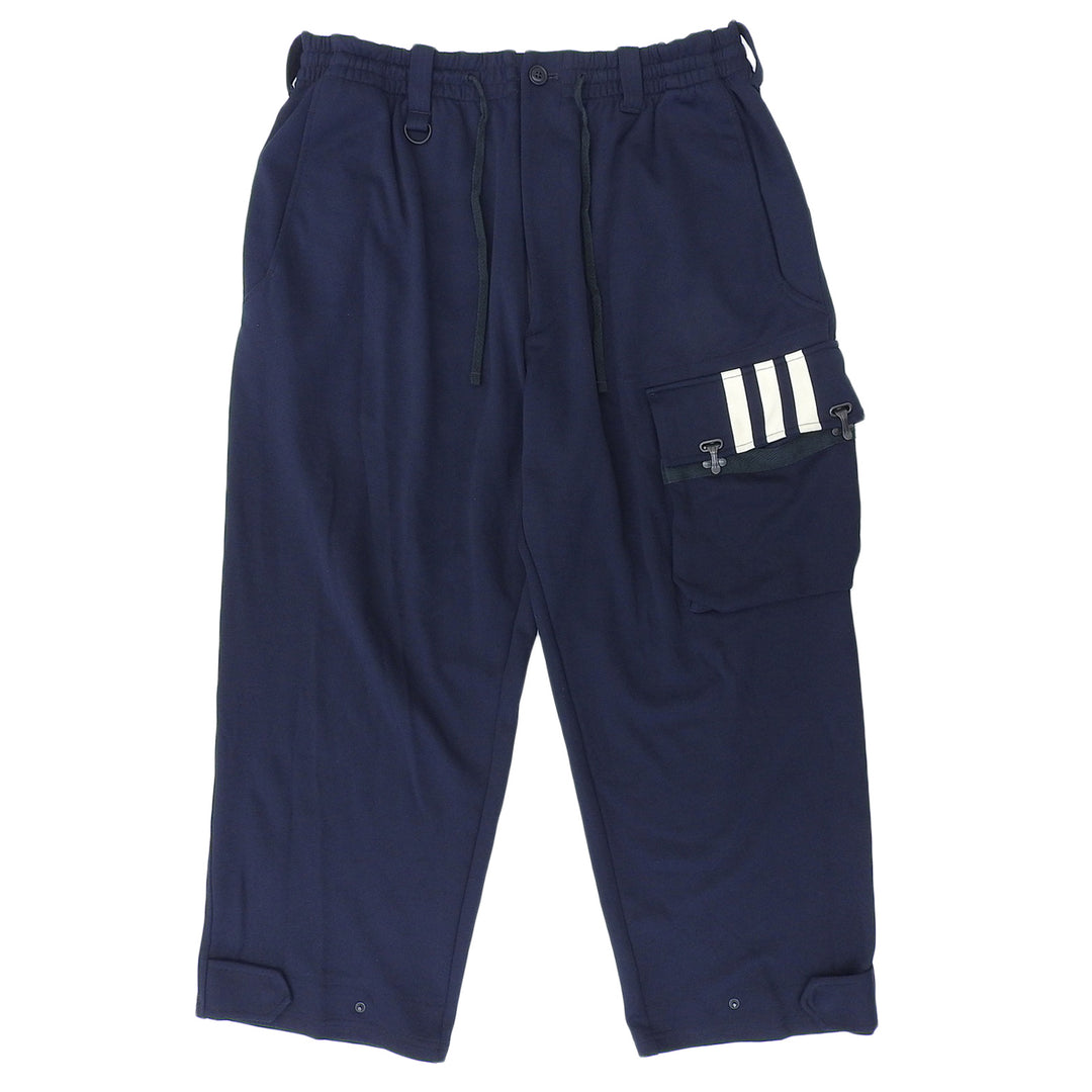 Excellent Y-3 adidas cargo pants Tripes Wide Jogger Work Pants Navy mens S
