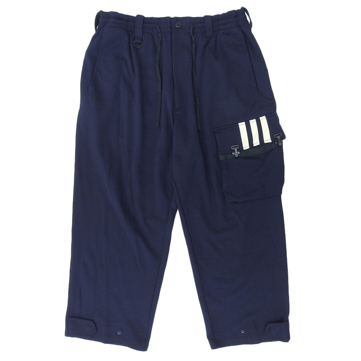 Excellent Y-3 adidas cargo pants Tripes Wide Jogger Work Pants Navy mens S