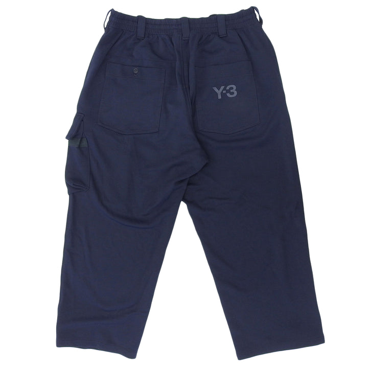 Excellent Y-3 adidas cargo pants Tripes Wide Jogger Work Pants Navy mens S