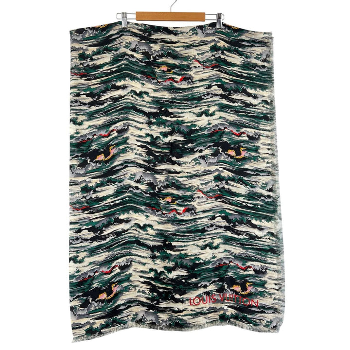 Excellent LOUIS VUITTON Stall Etol Storm multicolor silk Women MP1938