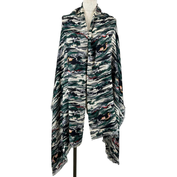 Excellent LOUIS VUITTON Stall Etol Storm multicolor silk Women MP1938