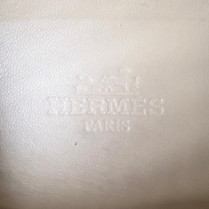 Great HERMES High cut sneakers Lenox Exclibris Collier de Chien black leather