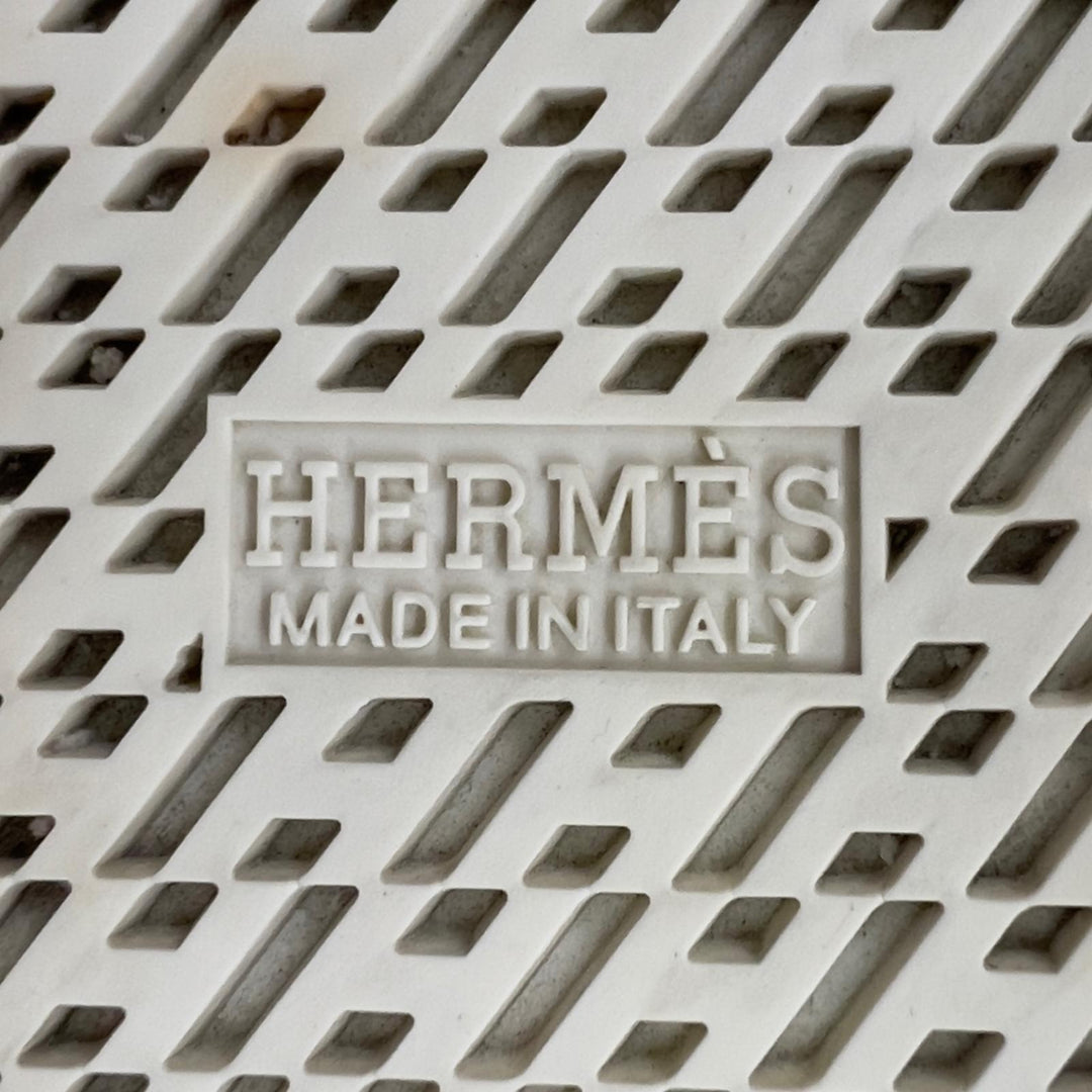 Great HERMES High cut sneakers Lenox Exclibris Collier de Chien black leather