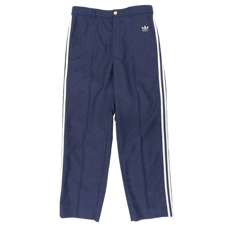 Pristine GUCCI adidas Pants GG logo all-over pattern Navy mens 50 710399