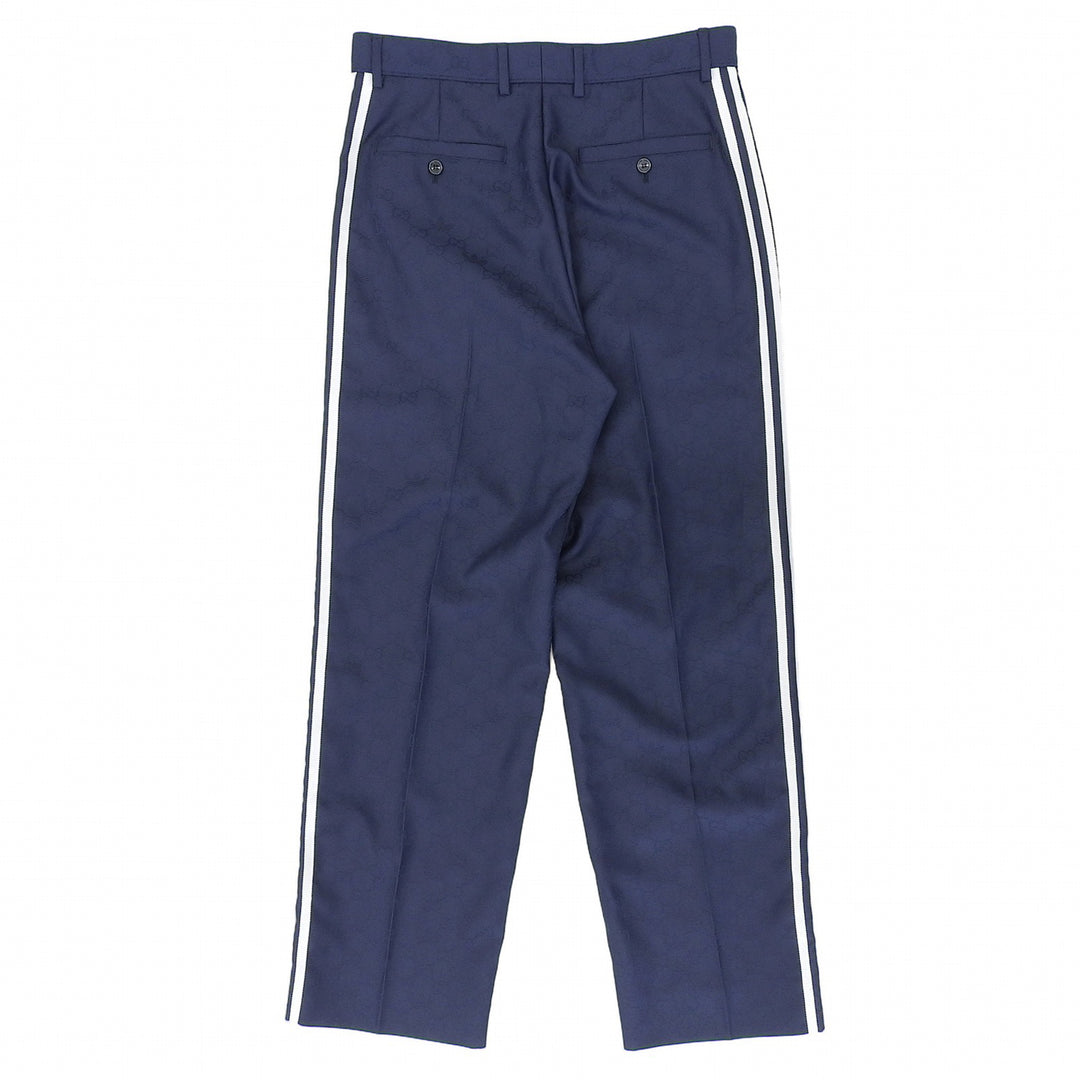 Pristine GUCCI adidas Pants GG logo all-over pattern Navy mens 50 710399