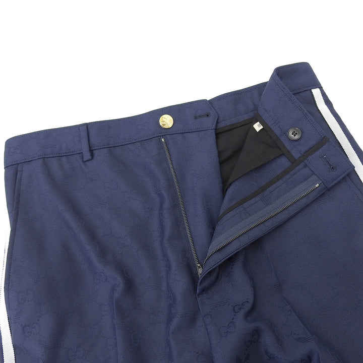 Pristine GUCCI adidas Pants GG logo all-over pattern Navy mens 50 710399