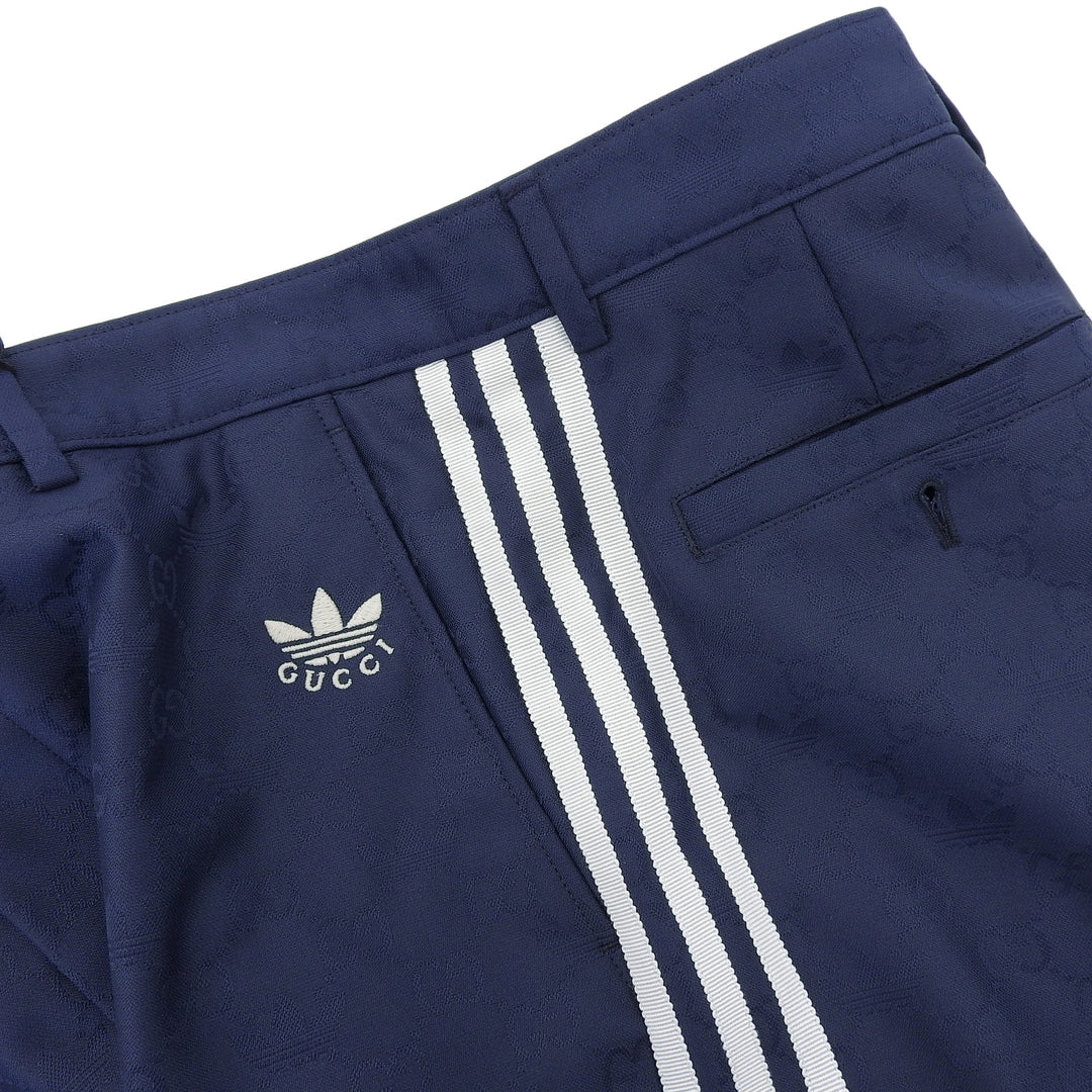 Pristine GUCCI adidas Pants GG logo all-over pattern Navy mens 50 710399