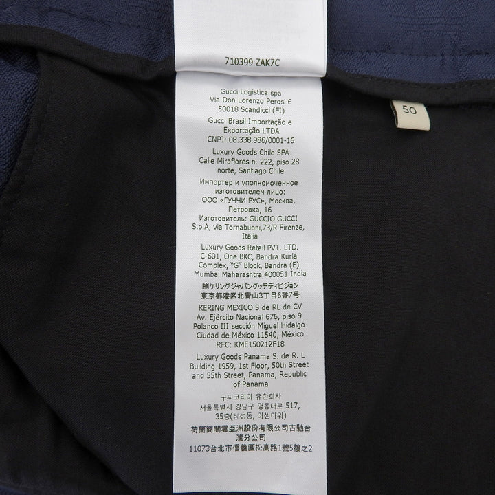 Pristine GUCCI adidas Pants GG logo all-over pattern Navy mens 50 710399