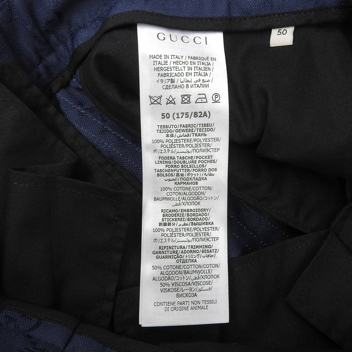 Pristine GUCCI adidas Pants GG logo all-over pattern Navy mens 50 710399