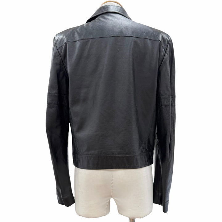 Excellent GUCCI Leather jacket Tom Ford era single/double black leather mens 46