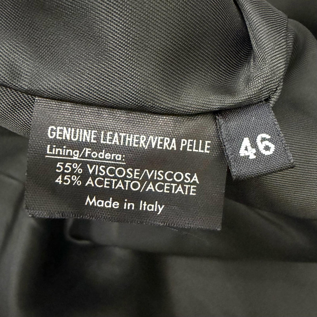 Excellent GUCCI Leather jacket Tom Ford era single/double black leather mens 46