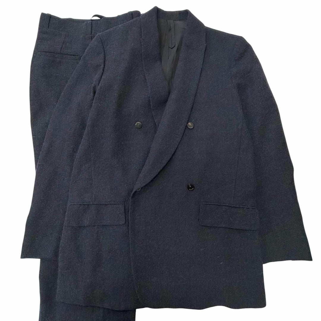 Excellent Edwina Horl suit Double breasted Navy wool mens M