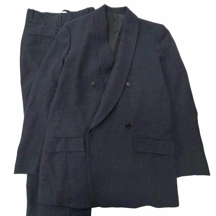 Excellent Edwina Horl suit Double breasted Navy wool mens M