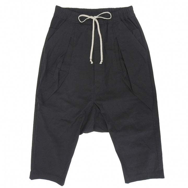 Great Rick Owens Pants ANTHEM CARGO CROPPED black cotton mens 48 RU16F6393