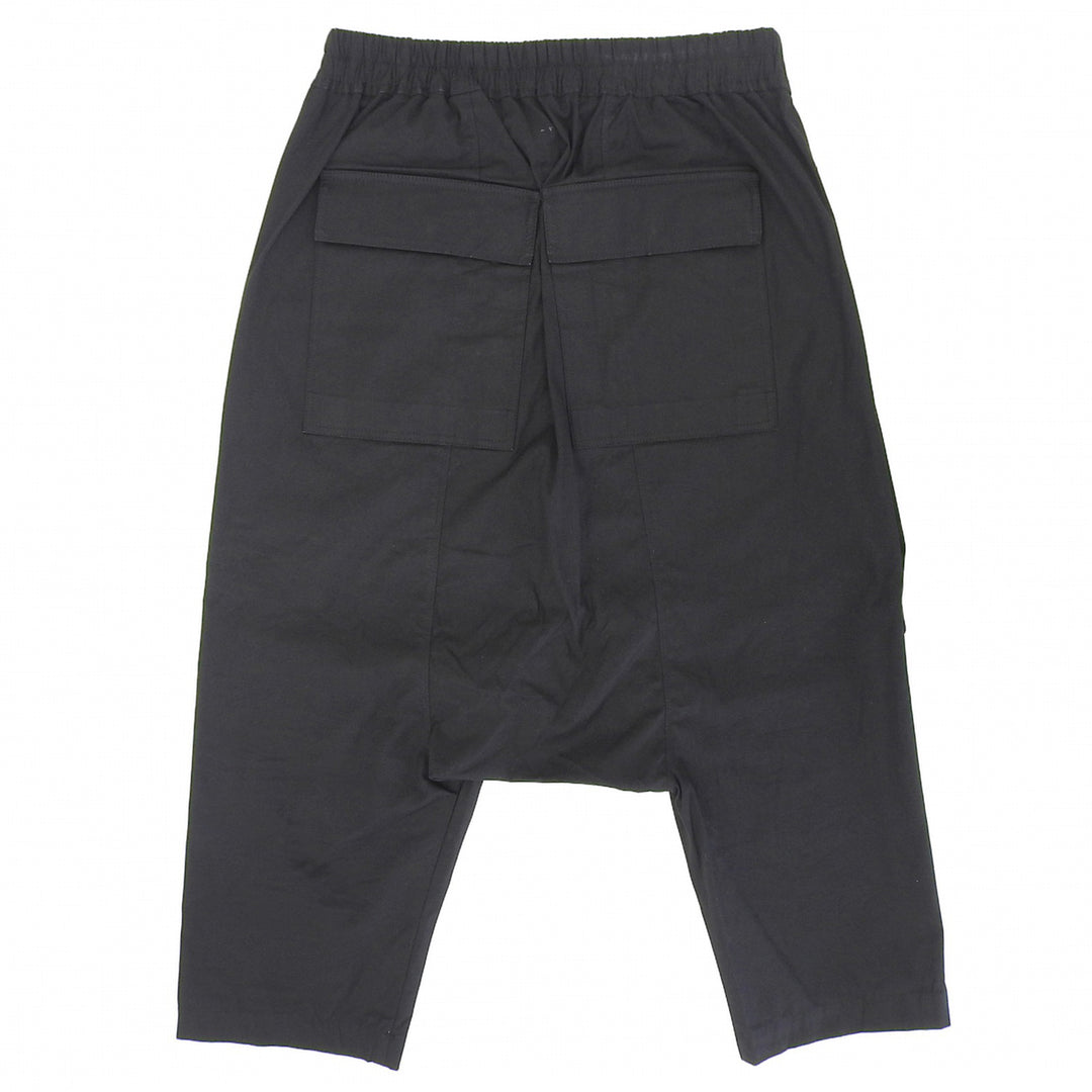 Great Rick Owens Pants ANTHEM CARGO CROPPED black cotton mens 48 RU16F6393