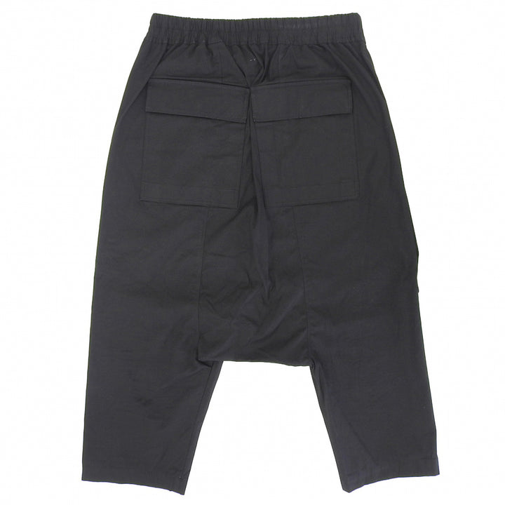 Great Rick Owens Pants ANTHEM CARGO CROPPED black cotton mens 48 RU16F6393
