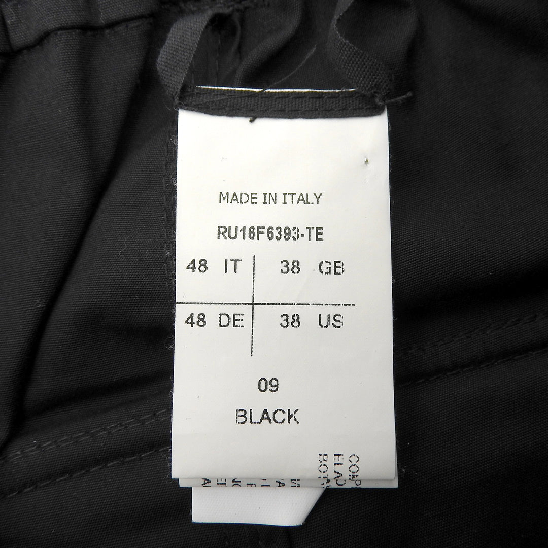 Great Rick Owens Pants ANTHEM CARGO CROPPED black cotton mens 48 RU16F6393
