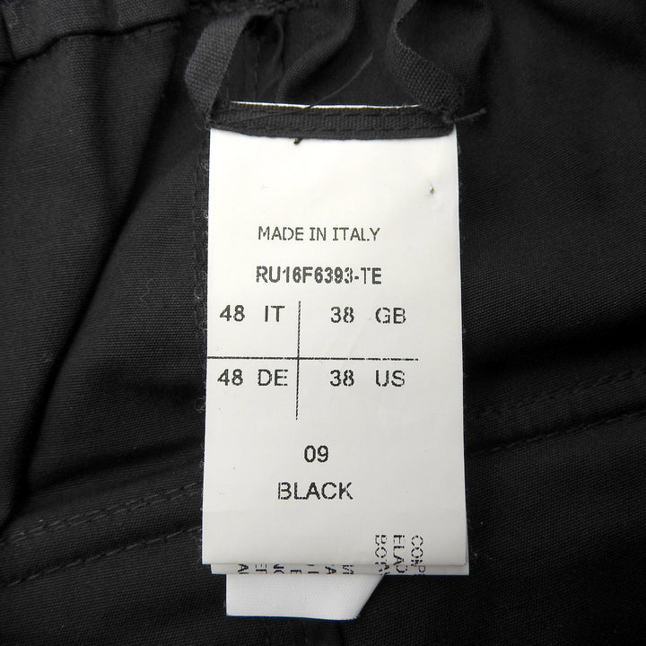 Great Rick Owens Pants ANTHEM CARGO CROPPED black cotton mens 48 RU16F6393