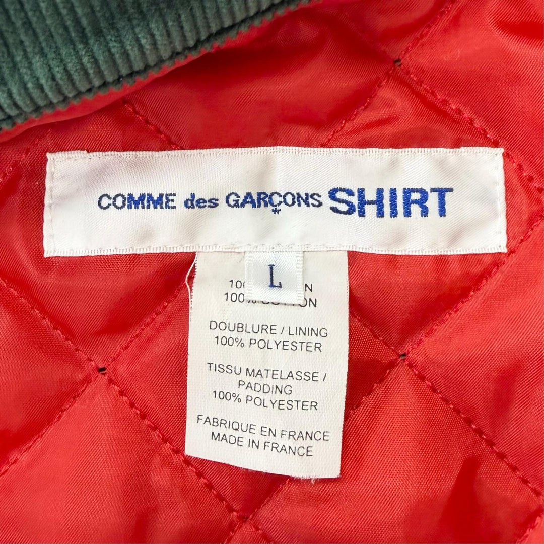Great COMME des GARCONS Jacket Fine-wale, padded corduroy green
