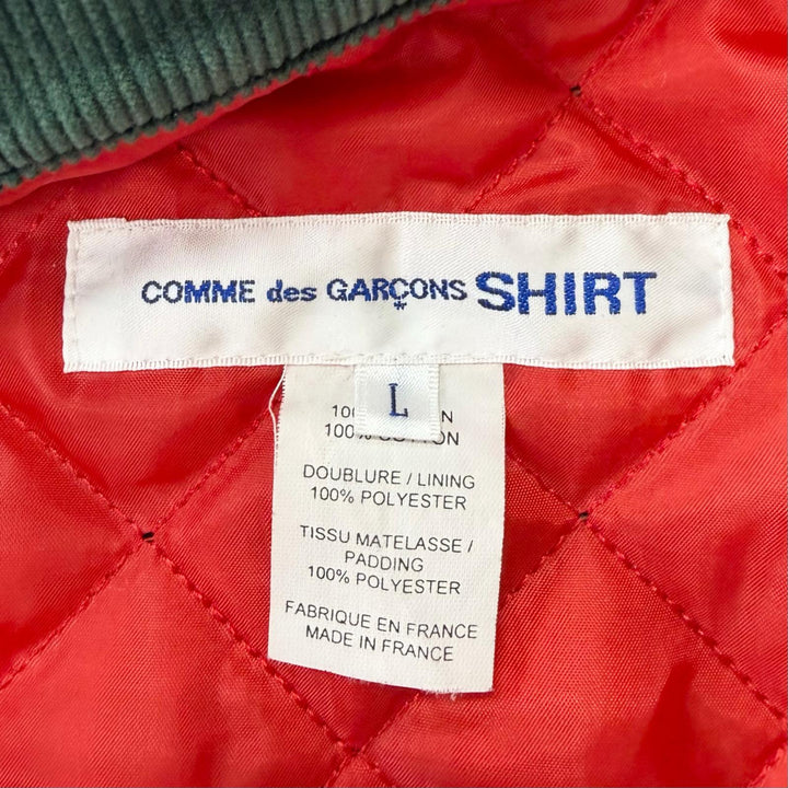 Great COMME des GARCONS Jacket Fine-wale, padded corduroy green