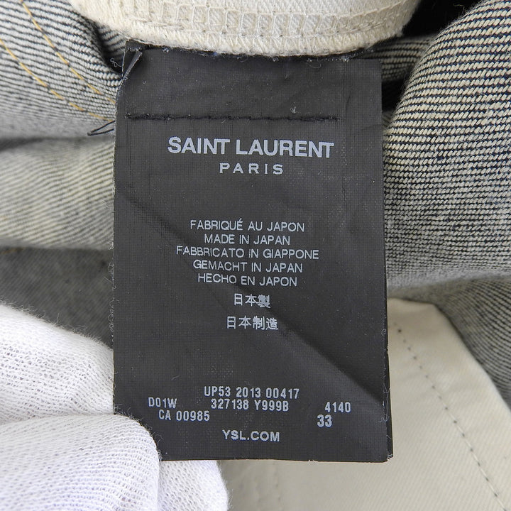 Excellent SAINT LAURENT PARIS Denim pants Eddy period Indigo mens 33 327138