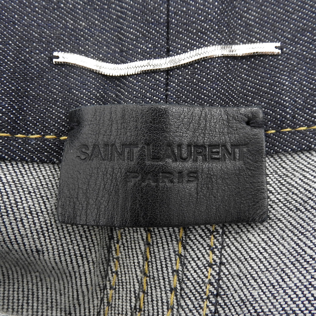 Excellent SAINT LAURENT PARIS Denim pants Eddy period Indigo mens 33 327138